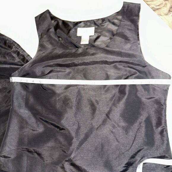 Tally Taylor Paris Rome Women's 2 Pc Skirt Top Size 14 Black Sleeveless Cocktail - Picture 2 of 7